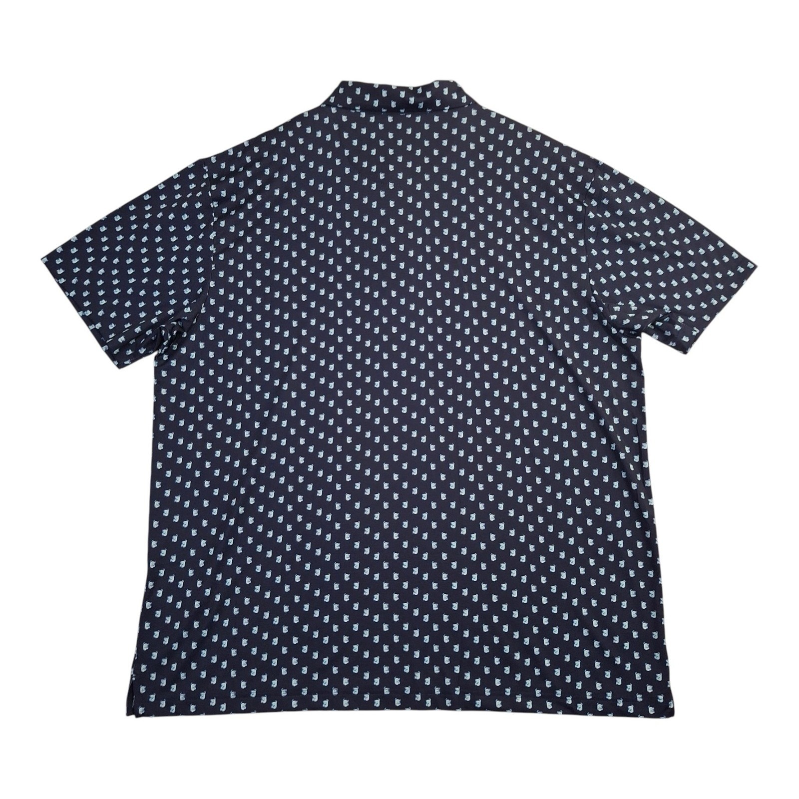 Callaway Mens Xxl Opti-Dri Golf Polo Shirt Navy Blue Cocktail Print Nwt — image 2 of 8